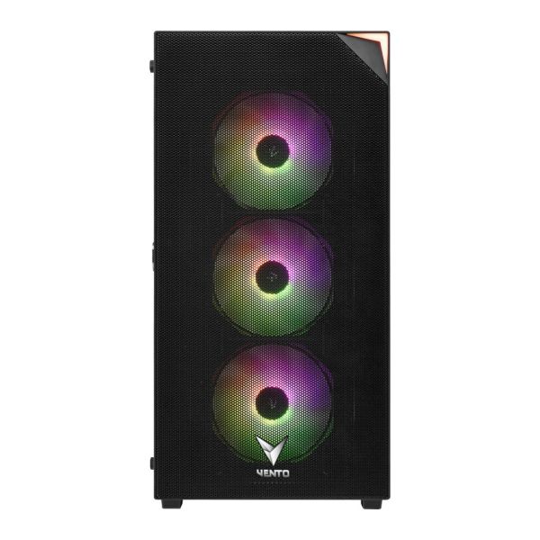 VENTO VG4200S 850W 4x12CM RGB FAN E-ATX MESHED PANEL 2xUSB2.0/1xUSB3.0 SİYAH GAMING KASA