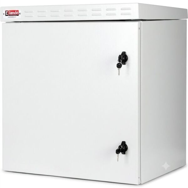 Lande 12U 19'' W600mm x D450mm Outdoor IP55 Kabinet- çift cidarlı LN-ESD-IP5512U6045-LG