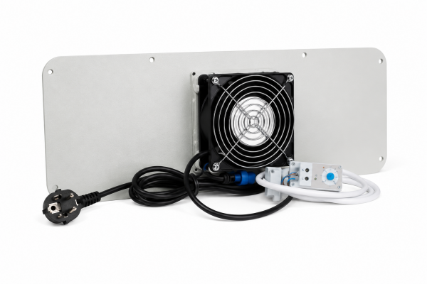 SAFEbox-B Duvar Tipi Kabinet için Tekli Fan modulü thermostatlı, filtreli