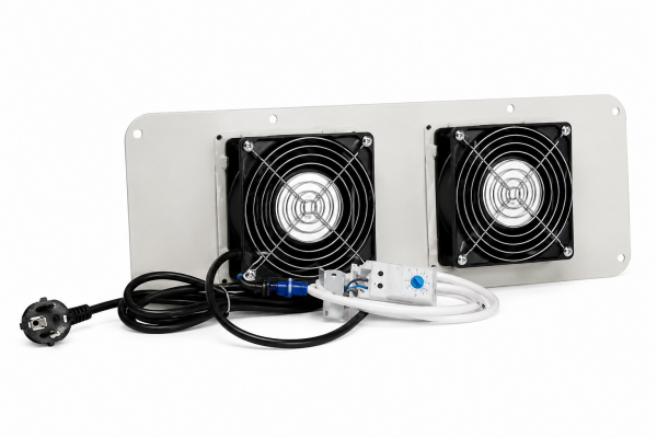 SAFEbox-B Duvar Tipi Kabinet için İkili Fan modulü thermostatlı, filtreli