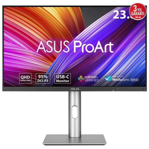 ASUS PROART PA24ACRV 23.8'' 5MS 75HZ 2K 2560x1440 DP/HDMI/TYPE-C VESA PIVOT LED MONITOR