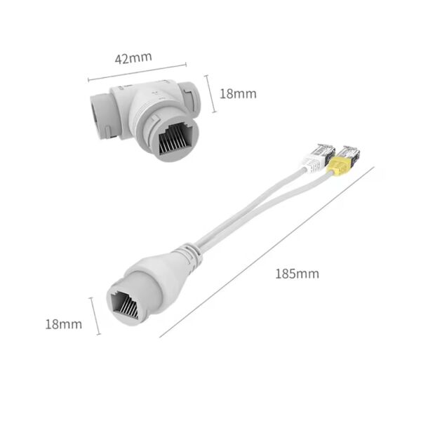 QPORT Q-SPLPOE1 2IN1 AG KONNEKTORU + 3 YOLLU POE SPLITTER
